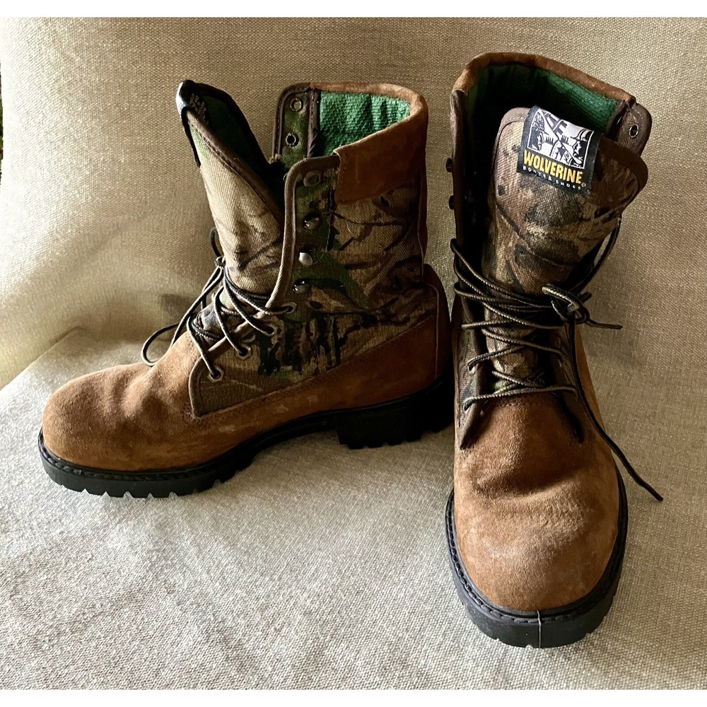 Wolverine Womens 7 Hunting Boots Camo Suede Gore-Tex Thinsulate Made in USA